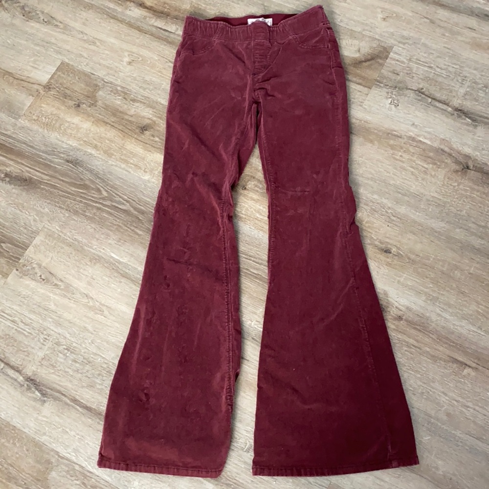 Free People burgundy Penny Pull on cords. Size 27. Length Short. Worn once.